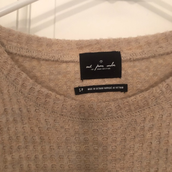 Out From Under Tan Cropped Sweater - Picture 2 of 3